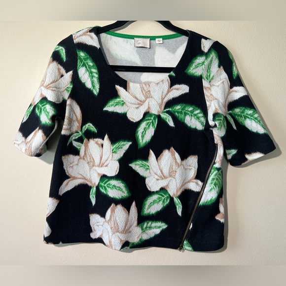 Anthropologie Tops - Anthropologie x Postmark Kobus‎ Magnolia Floral Print Cropped Boxy Top Women XS